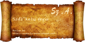 Székely Anna névjegykártya